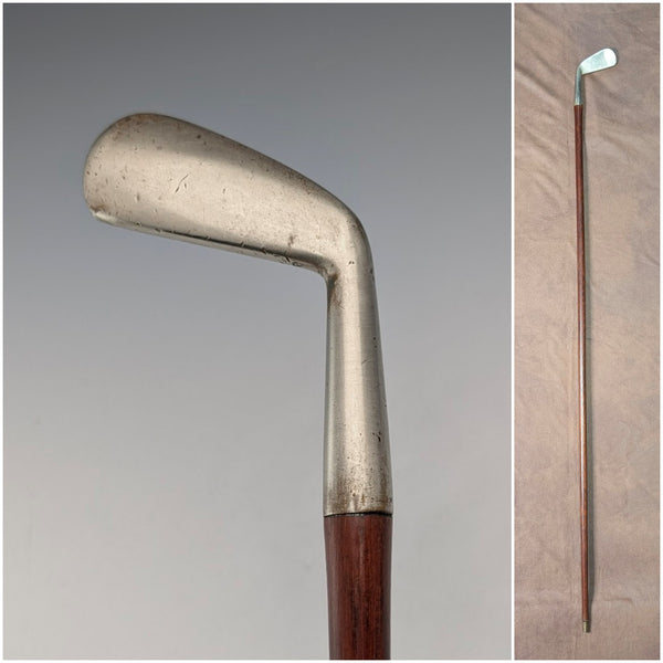 British vintage golf club handle brown shaft walking stick 92cm